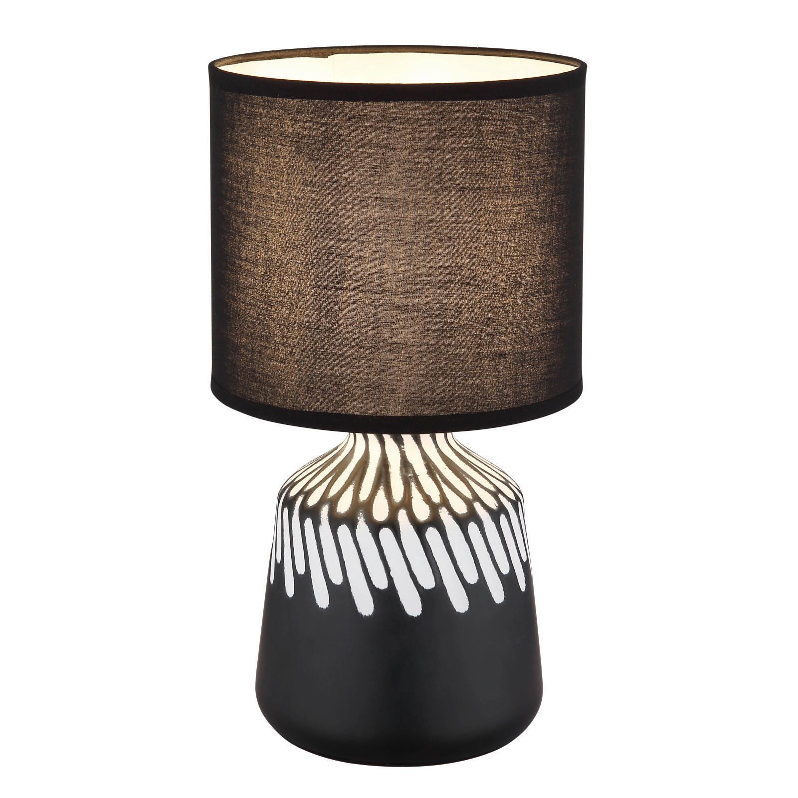 Veioză 17.5/31.5 cm    - negru, Basics, ceramică/textil (17.5/31.5cm)