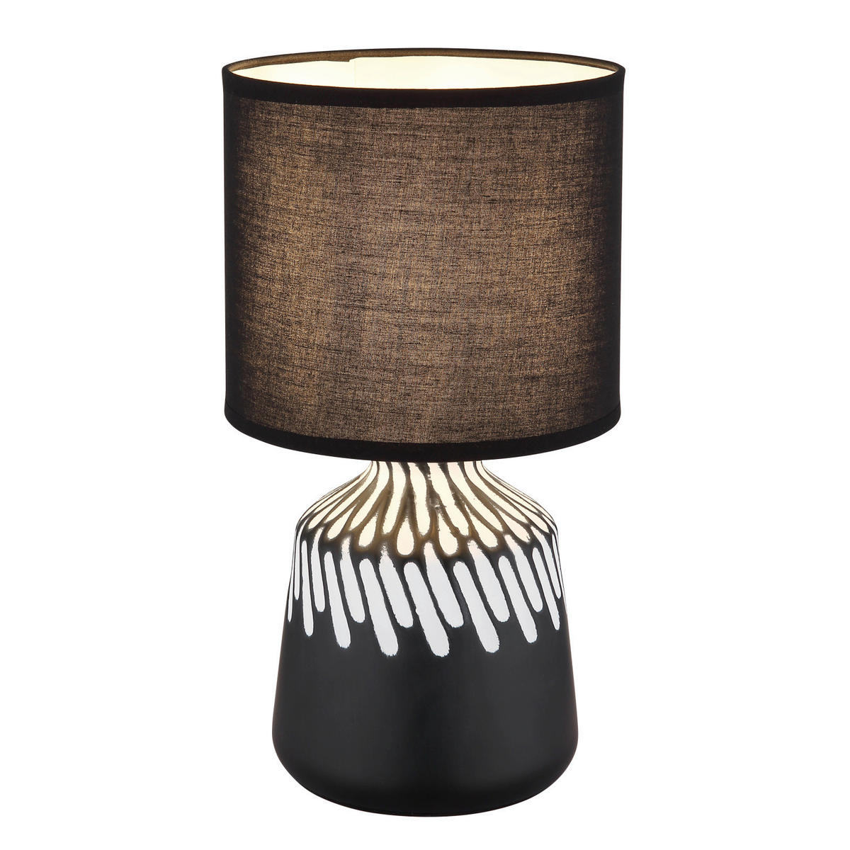 Veioză 17.5/31.5 cm    - negru, Basics, ceramică/textil (17.5/31.5cm)