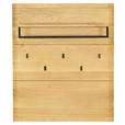 GARDEROBENPANEEL  in 90/106/34 cm  - Eichefarben/Schwarz, Natur, Holz/Metall (90/106/34cm) - Linea Natura