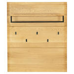 GARDEROBENPANEEL  in 90/106/34 cm  - Eichefarben/Schwarz, Natur, Holz/Metall (90/106/34cm) - Linea Natura