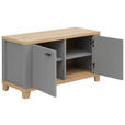 GARDEROBENBANK  in 94/51/38 cm  - Graphitfarben/Eiche Artisan, LIFESTYLE, Holzwerkstoff/Kunststoff (94/51/38cm) - Hom`in
