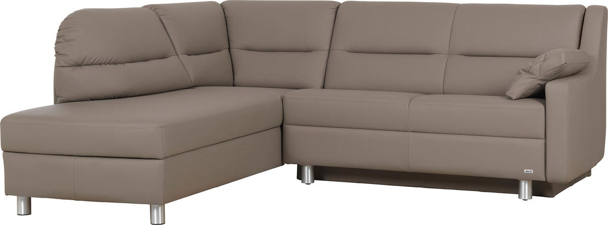 ECKSOFA in Echtleder Taupe  208/226 cm  - Taupe, KONVENTIONELL, Leder (208/226cm) - Sedda