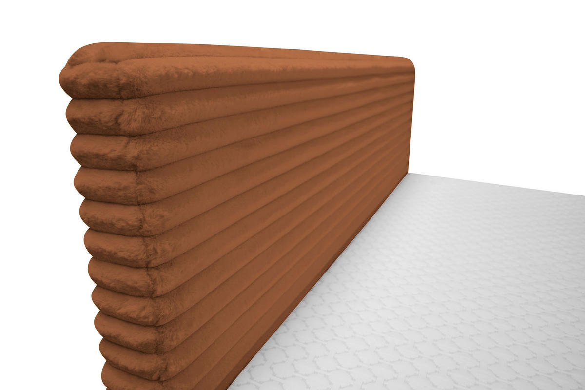 BOXBETT 160/200 cm  in Rostfarben  - Rostfarben/Schwarz, Design, Holz/Holzwerkstoff (160/200cm) - Xora