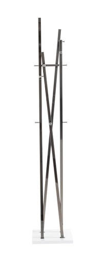 VJEŠALICA SAMOSTOJEĆA boje grafita, bijela drvo, metal - bijela/boje grafita, Design, drvo/metal (35/193/35cm)
