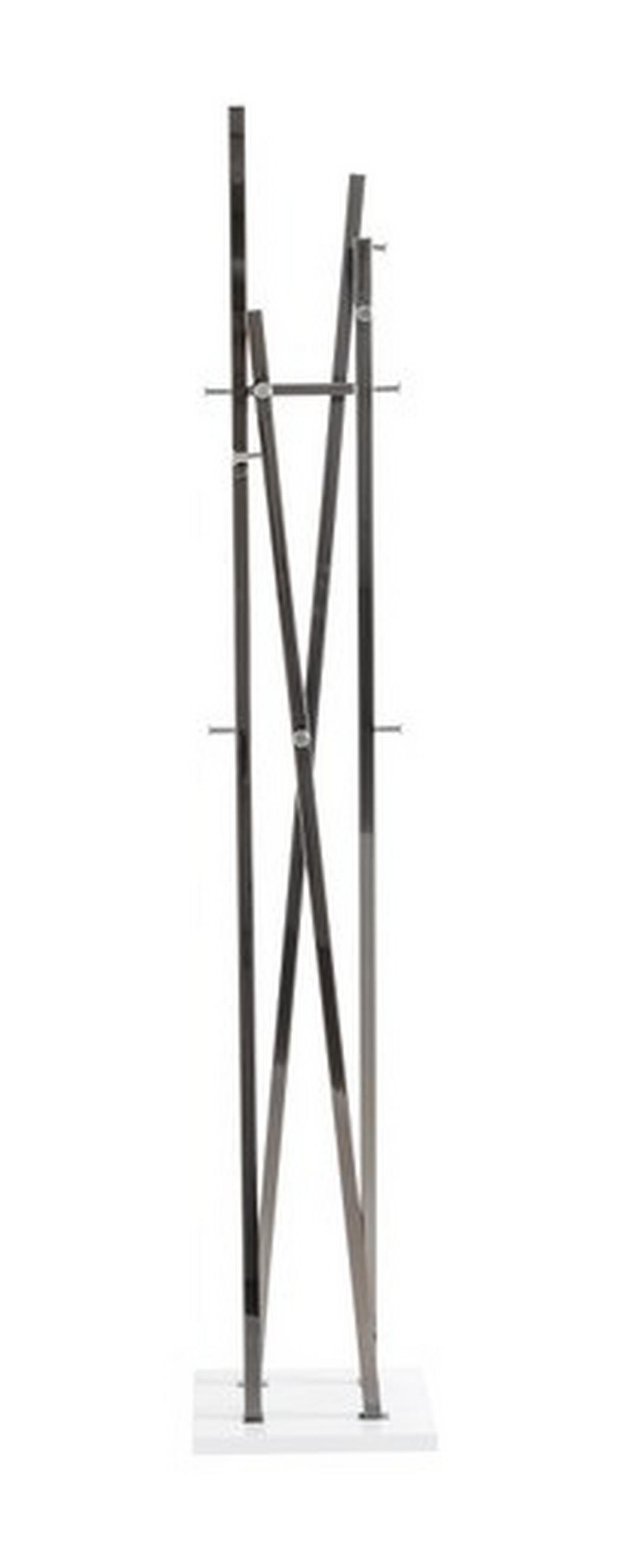 VJEŠALICA SAMOSTOJEĆA boje grafita, bijela  drvo, metal   - bijela/boje grafita, Design, drvo/metal (35/193/35cm)
