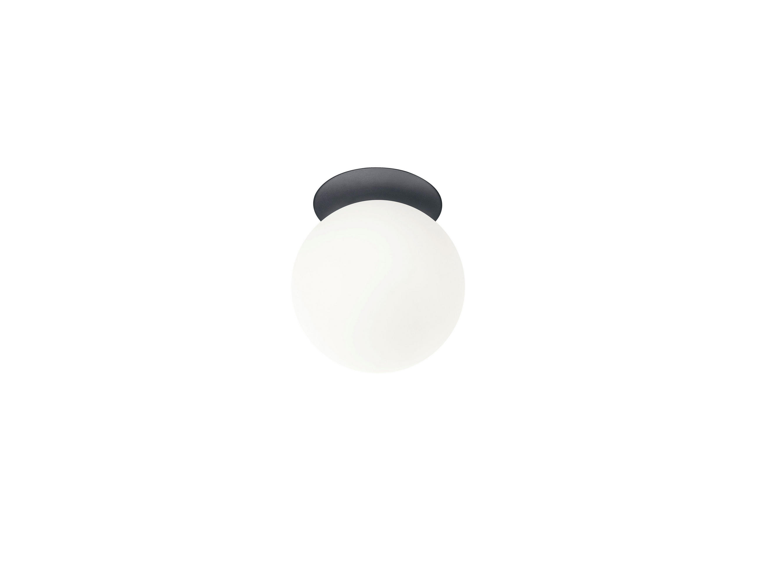 DECKENLEUCHTE 20 cm  - Schwarz, KONVENTIONELL, Metall (20cm) - Hell