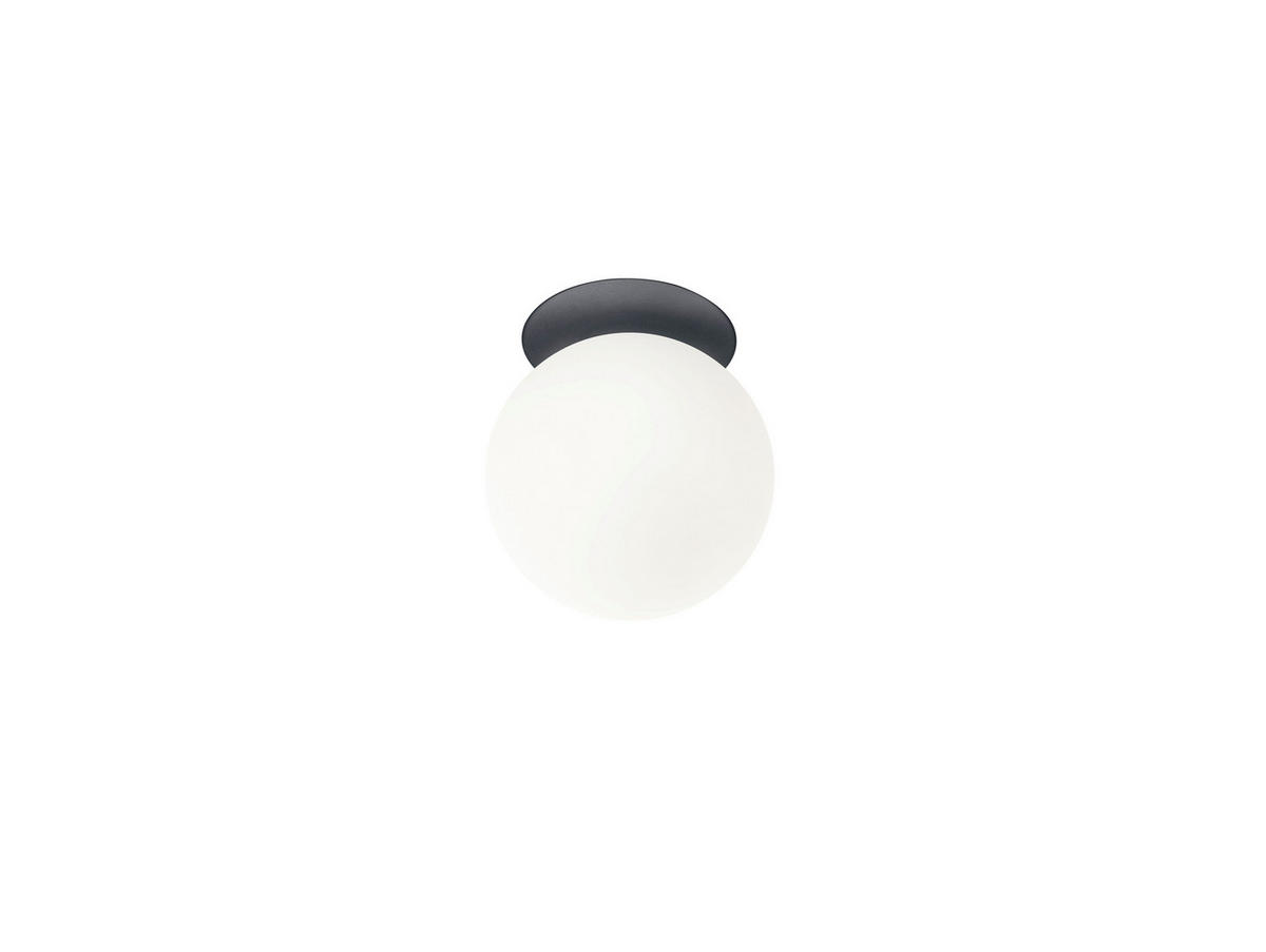 DECKENLEUCHTE 20 cm  - Schwarz, KONVENTIONELL, Metall (20cm) - Hell