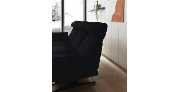 ECKSOFA  in Flachgewebe Schwarz  176-217/279-327 cm  - Schwarz, Design, Textil/Metall (176-217/279-327cm) - Dieter Knoll