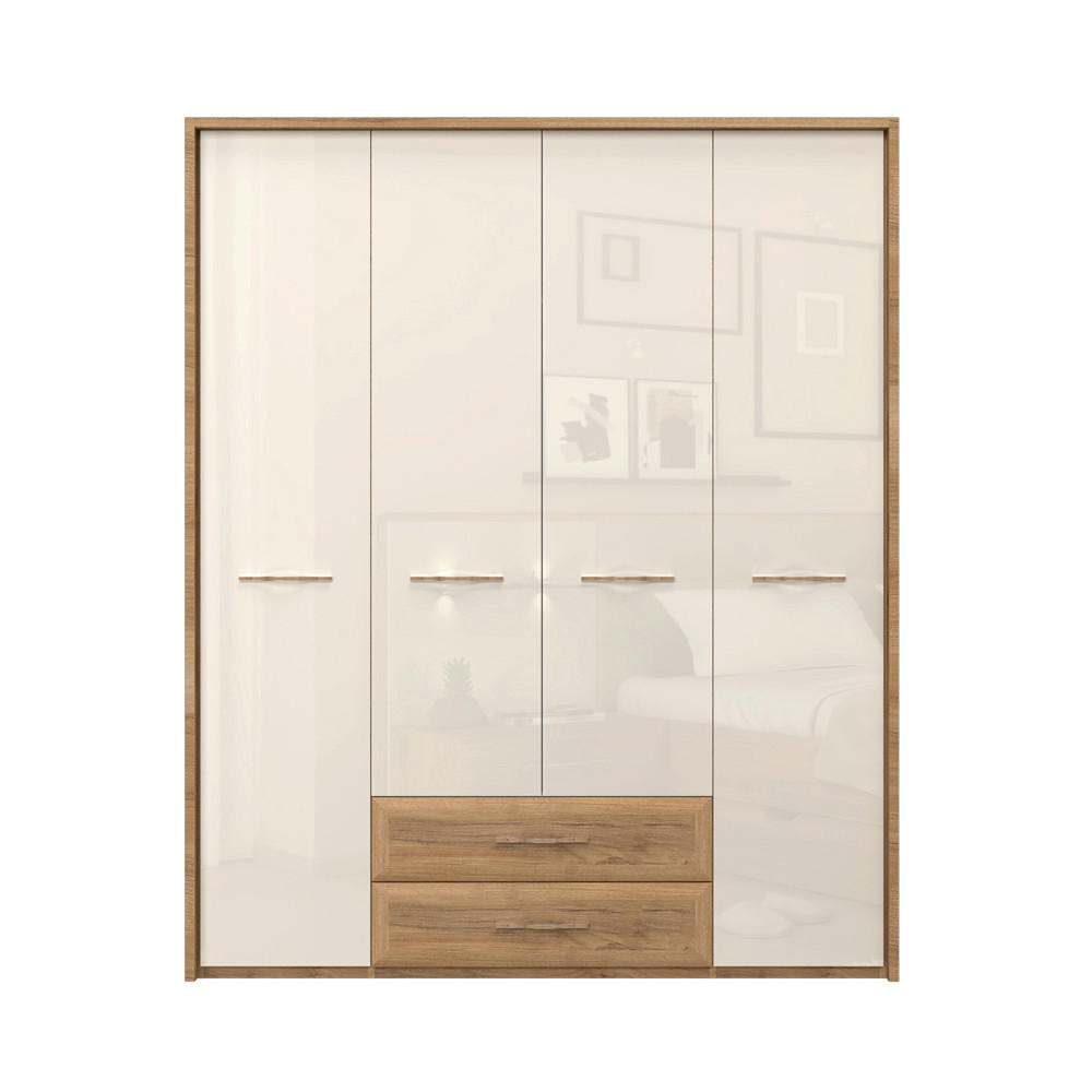 ORMAR SA KLASIČNIM VRATIMA bež  187/226/60 cm  - bež, Dizajnerski, metal/pločasti materijal (187/226/60cm)