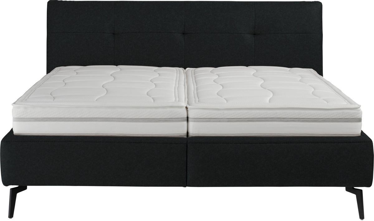 POLSTERBETT 180/200 cm  in Anthrazit  - Weiss/Anthrazit, Modern, Holz/Holzwerkstoff (180/200cm) - Beldomo - Sleep