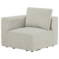 SOFAELEMENT in Fleece, Bouclé Beige  - Beige/Schwarz, Design, Kunststoff/Textil (90/65/90cm) - Livetastic