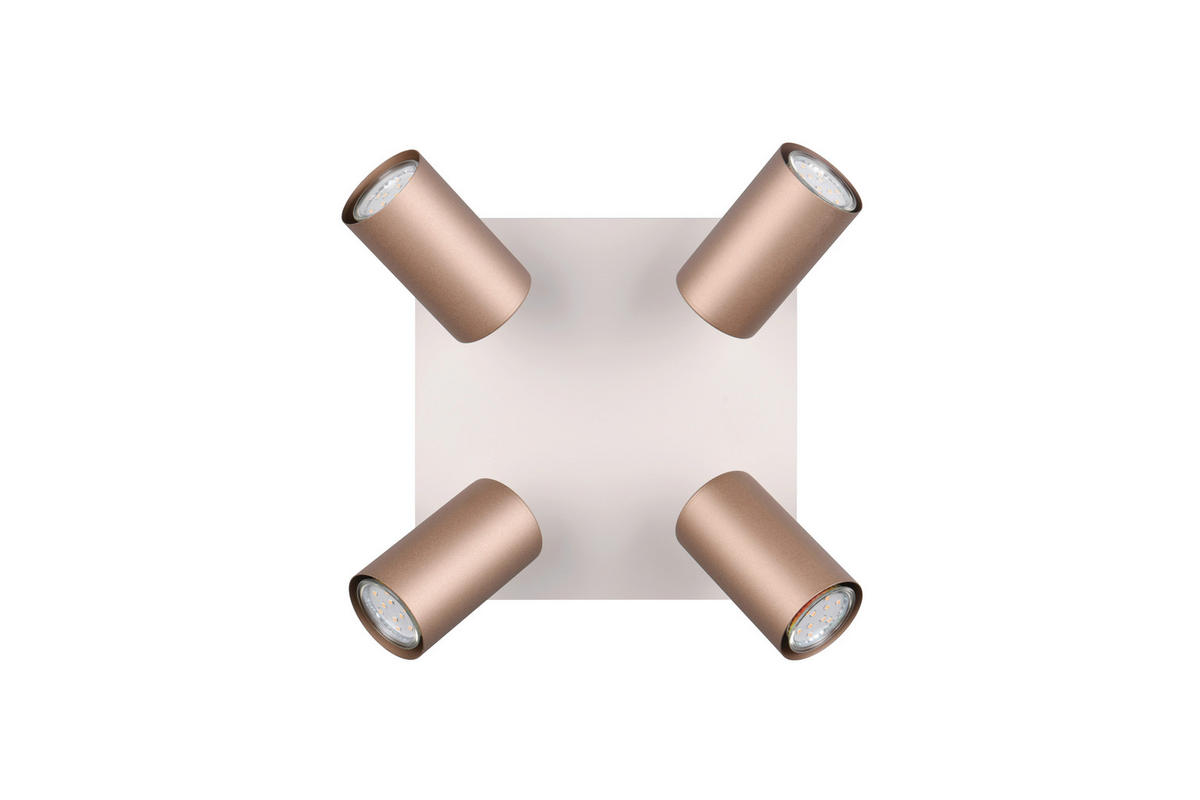 STRAHLER 24/24/15 cm   - Braun/Grau, KONVENTIONELL, Metall (24/24/15cm) - Trio Leuchten