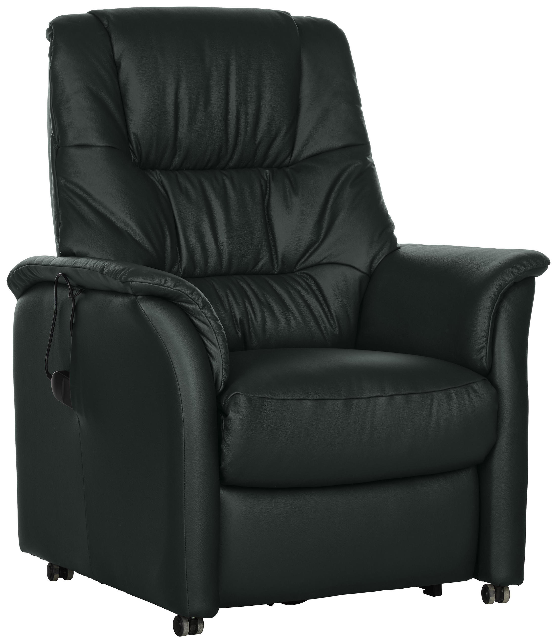 Fernsehsessel in Textil, Leder Grün