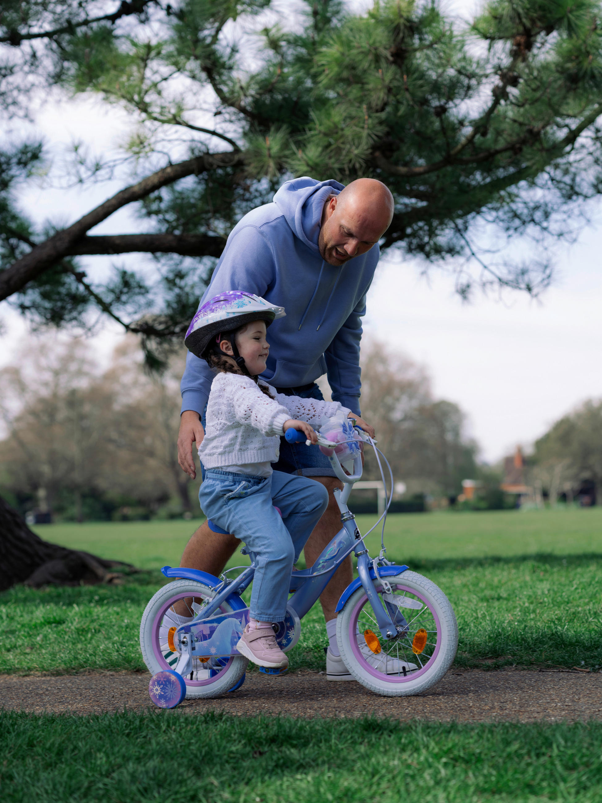 KINDERFAHRRAD 14 Zoll  - Pastellblau, Basics, Metall (54/82,5/87cm)