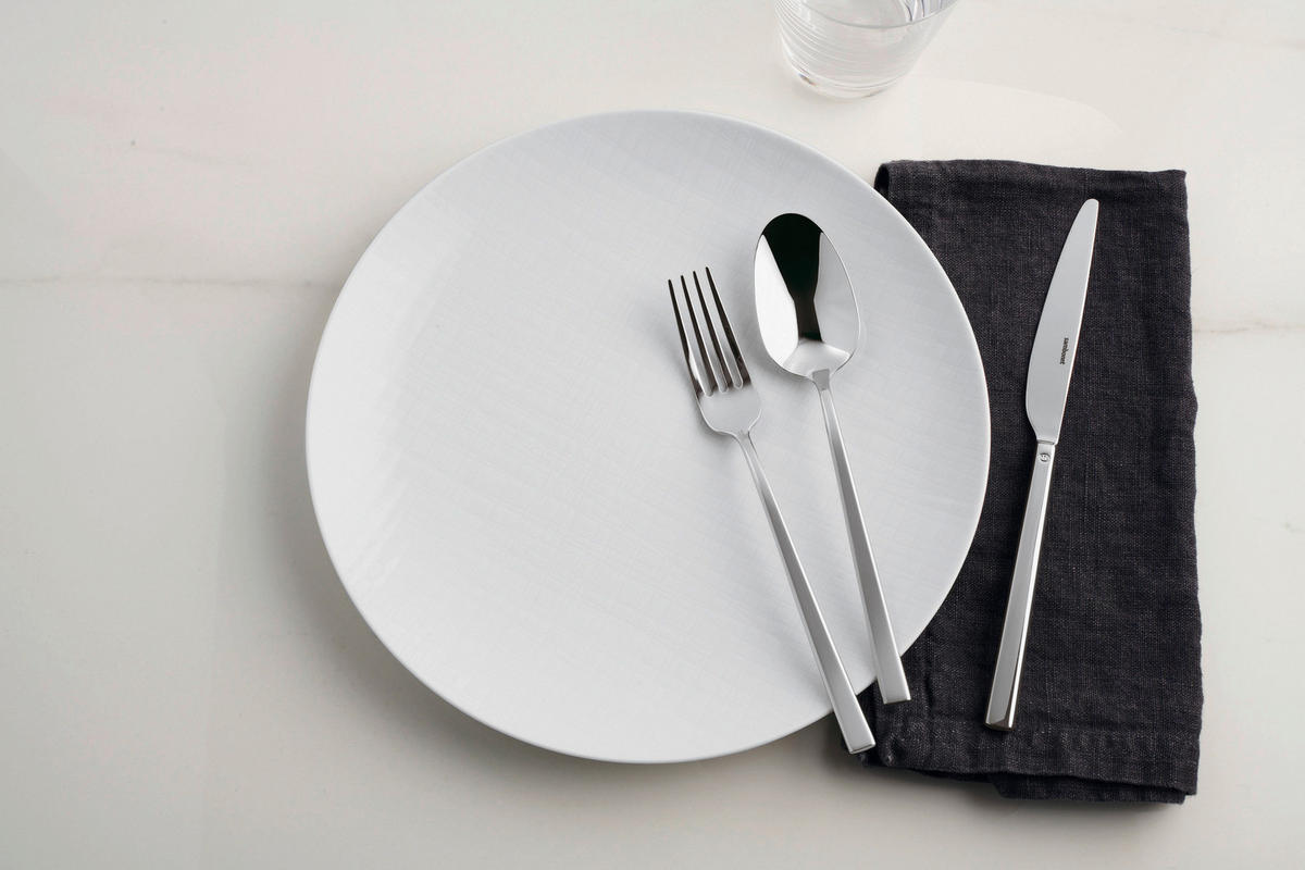 BESTECKSET ROCK  60-teilig  - Edelstahlfarben, Basics, Metall - Sambonet
