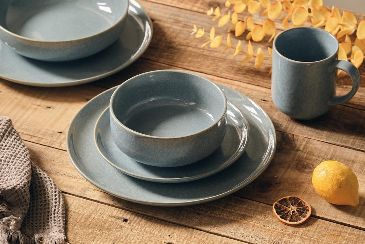 KOMBISERVICE Marbella 20-teilig  - Blau, Trend, Keramik - Novel