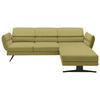 ECKSOFA in Flachgewebe Hellgrün  - Schwarz/Hellgrün, Design, Textil/Metall (279-327/176-217cm) - Dieter Knoll
