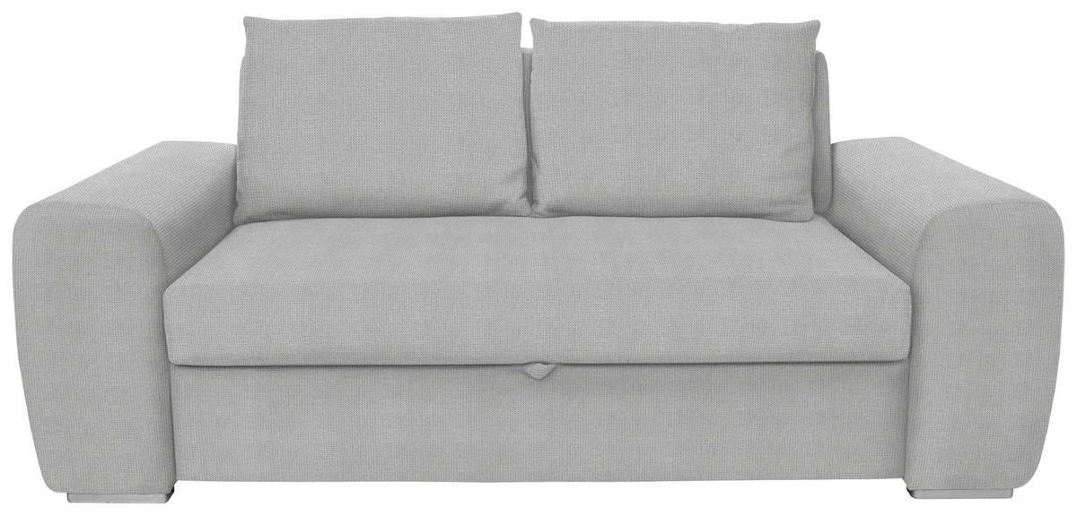 SCHLAFSOFA in Hellgrau  - Chromfarben/Hellgrau, Design, Holz/Textil (199/92/97cm) - Hom`in
