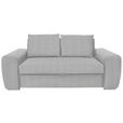 SCHLAFSOFA in Hellgrau  - Chromfarben/Hellgrau, Design, Holz/Textil (199/92/97cm) - Hom`in