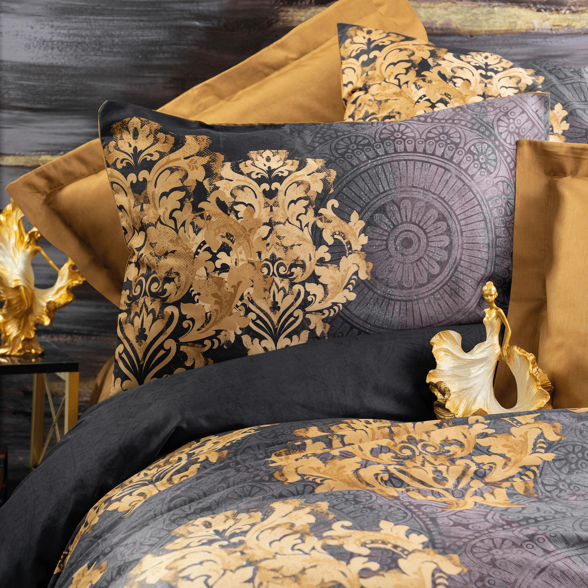 BETTWÄSCHE 135/200 cm  - Anthrazit/Beige, Basics, Textil (135/200cm)