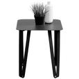 BEISTELLTISCH quadratisch Schwarz  - Schwarz, Design, Metall (40/40/45cm) - Xora