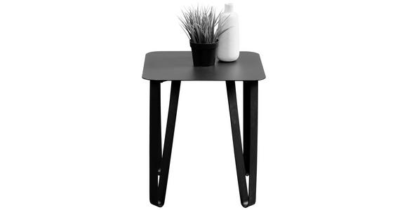 BEISTELLTISCH quadratisch Schwarz  - Schwarz, Design, Metall (40/40/45cm) - Xora