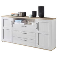 COMODĂ CU UșI 186/90/38 cm  - argintiu/stejar San Remo, Lifestyle, plastic/material pe bază de lemn (186/90/38cm) - MID.YOU