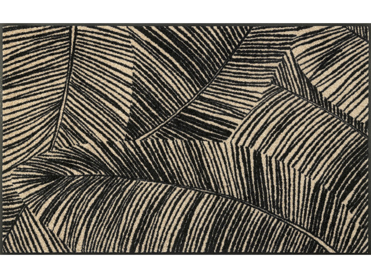 LÄUFER 75/120 cm Fernetic  - Beige/Schwarz, Basics, Kunststoff/Textil (75/120cm) - wash+dry