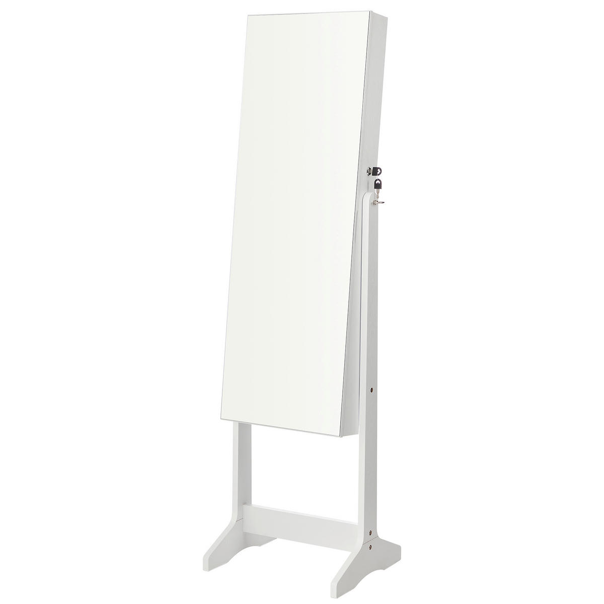 SCHMUCKSCHRANK - Weiß, Basics, Glas/Holzwerkstoff (41,2/152/36,5cm)