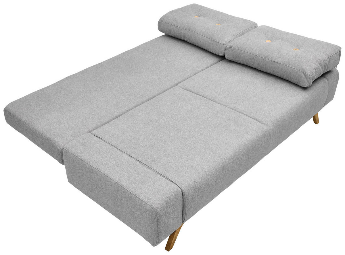 SOFA LEŽAJ siva  - siva, Dizajnerski, tekstil/drvo (202/90/90cm) - Novel