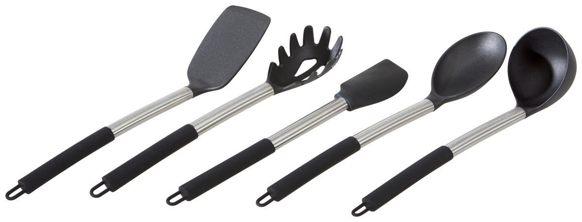 SET KUHINJSKOG PRIBORA - srebrna/crna, Osnovno, metal/plastika - Johann Lafer