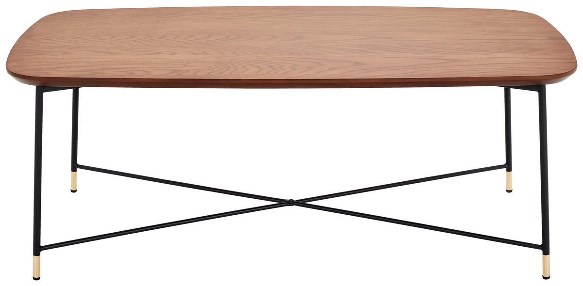 COUCHTISCH in Holz, Metall, Holzwerkstoff  - Eichefarben/Goldfarben, MODERN, Holz/Holzwerkstoff (120/45/60cm) - MID.YOU
