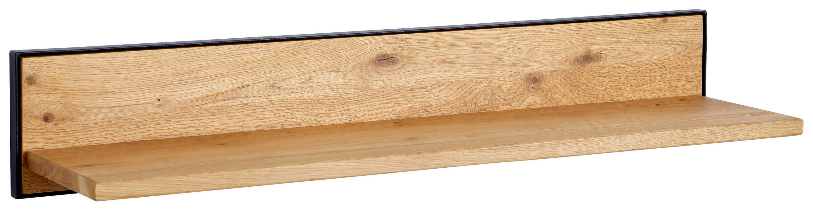 WANDBOARD Asteiche teilmassiv Graphitfarben, Eichefarben  - Eichefarben/Graphitfarben, Natur, Holz/Metall (85/15/22cm) - Linea Natura