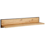 WANDBOARD Asteiche teilmassiv Graphitfarben, Eichefarben  - Eichefarben/Graphitfarben, Natur, Holz/Metall (85/15/22cm) - Linea Natura