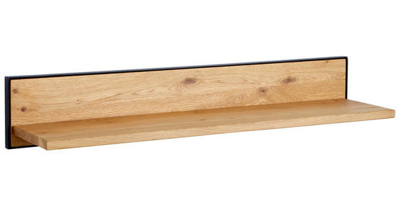 WANDBOARD Asteiche teilmassiv Graphitfarben, Eichefarben  - Eichefarben/Graphitfarben, Natur, Holz/Metall (85/15/22cm) - Linea Natura