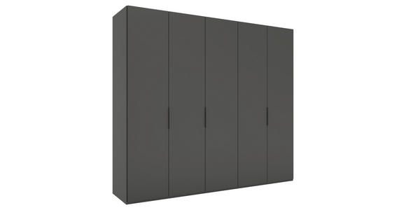 DREHTÜRENSCHRANK 250/223/62 cm 5-türig Anthrazit - Anthrazit/Schwarz, KONVENTIONELL, Holzwerkstoff/Metall (250/223/62cm) - Novel