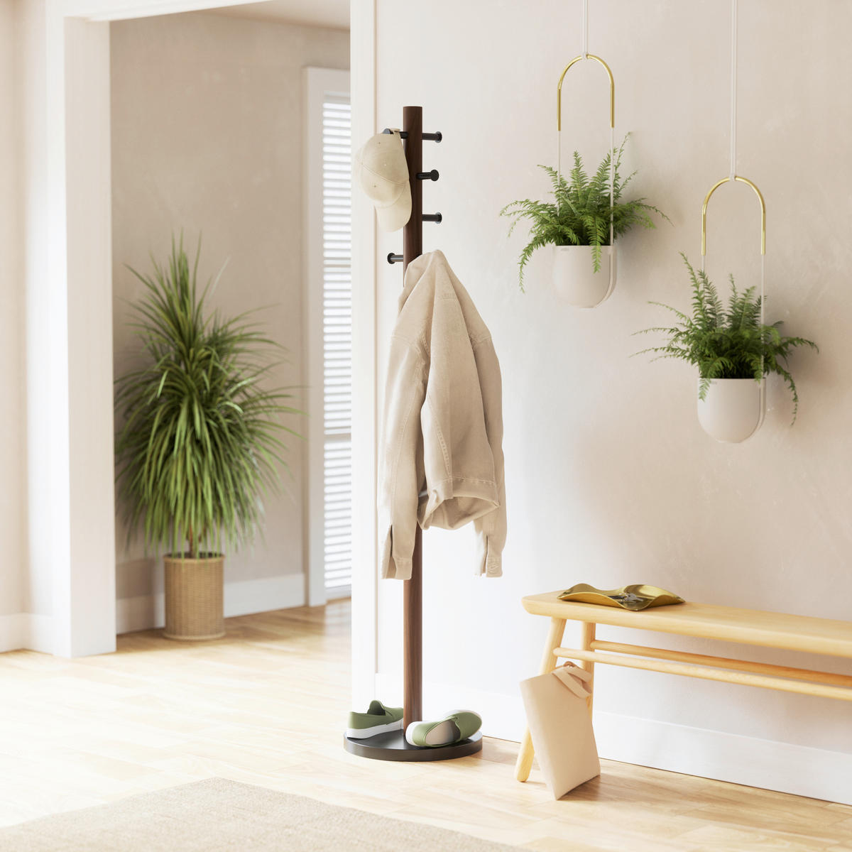 {iNAME,[]} i mörkbrun  51/165 cm  - mörkbrun, Basics, trä (51/165cm) - Umbra