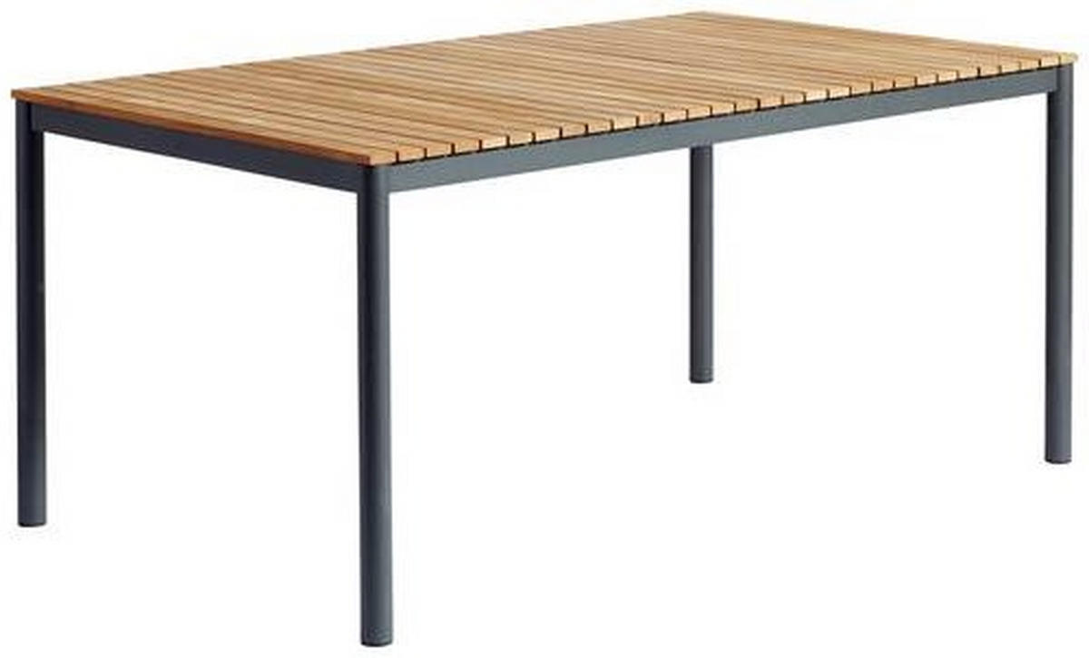 GARTENTISCH 167,5/100/74 cm  - Anthrazit/Teakfarben, KONVENTIONELL, Holz/Metall (167,5/100/74cm) - Gardenson