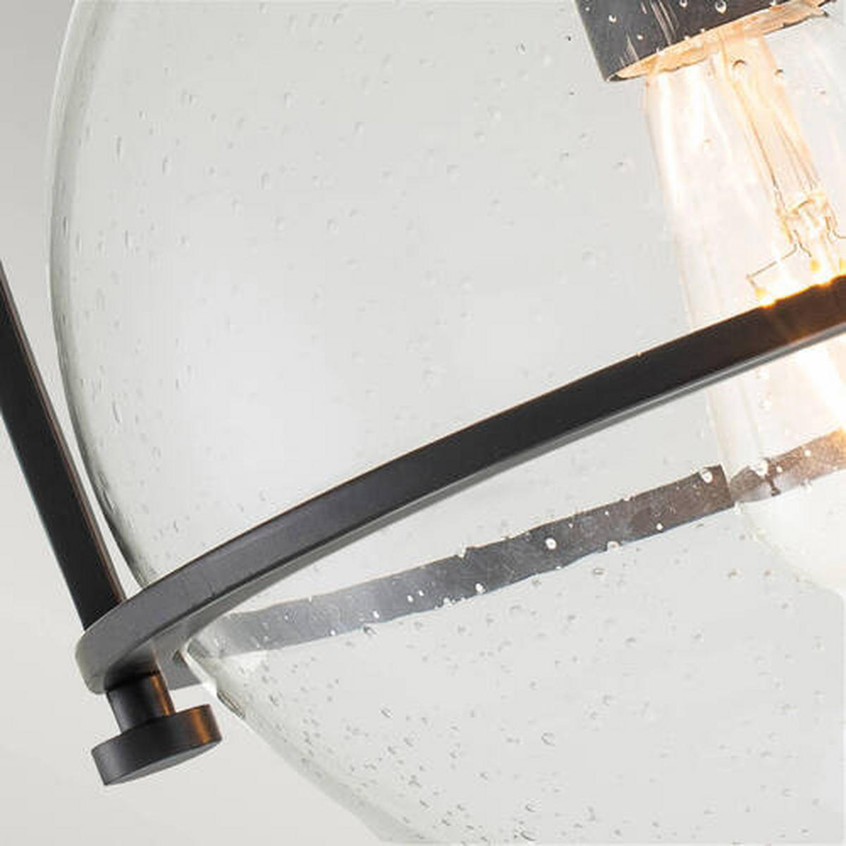 STROPNA SVETILKA Elstead Somerset 28.2/31.8 cm   - črna, Design, kovina/steklo (28.2/31.8cm) - Elstead Lighting