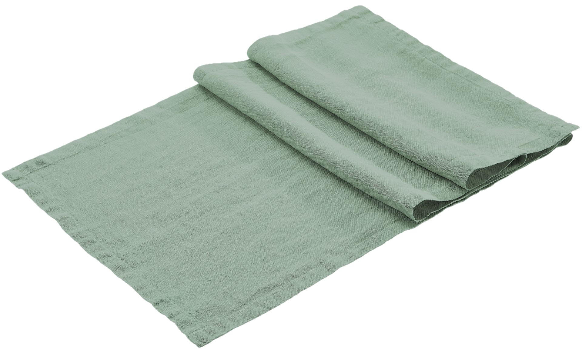 TISCHLÄUFER Lina Textil Olivgrün 50/140/00 cm  - Olivgrün, Design, Textil (50/140/00cm) - Dieter Knoll