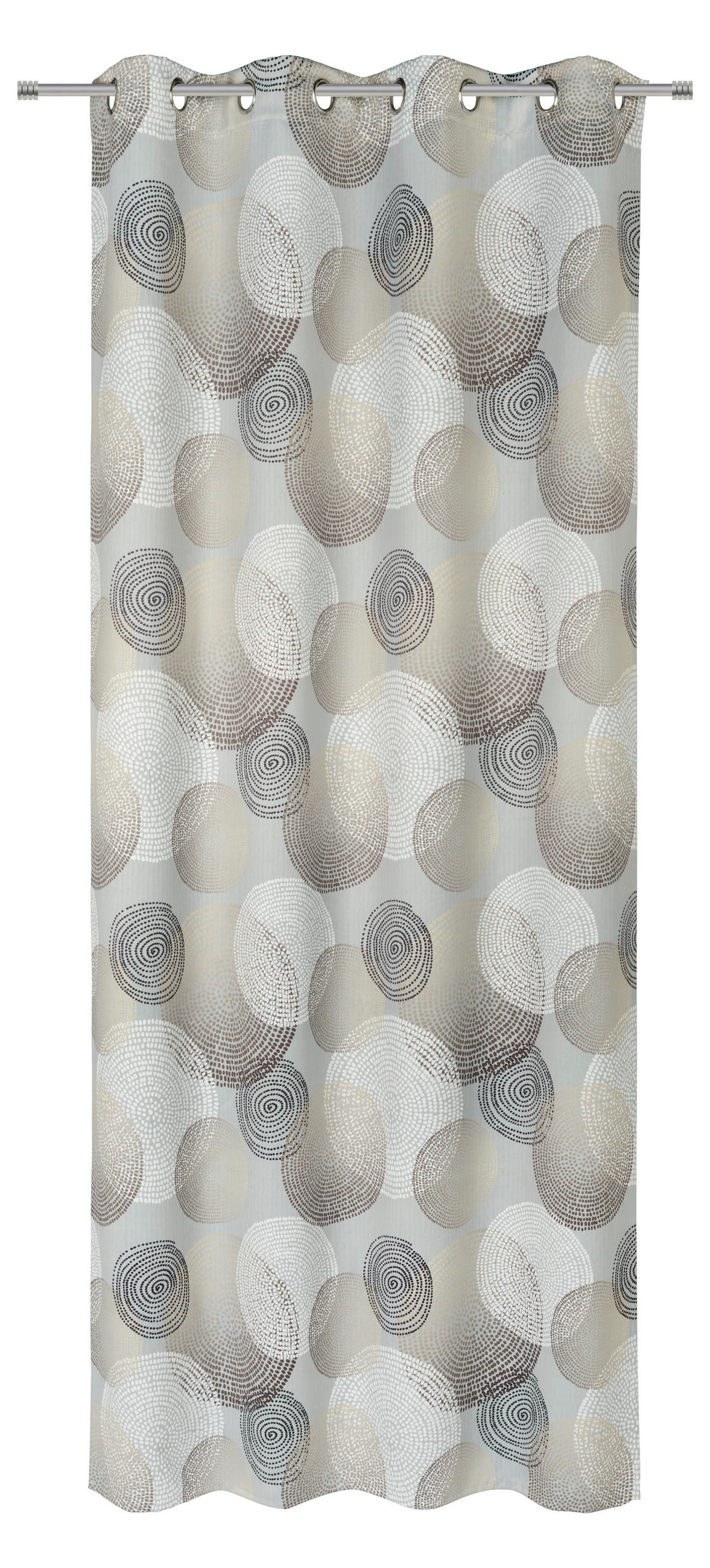 ZÁVĚS S OČKY, neprůsvitné, 135/245 cm - přírodní barvy, Basics, textil (135/245cm) - Esposa