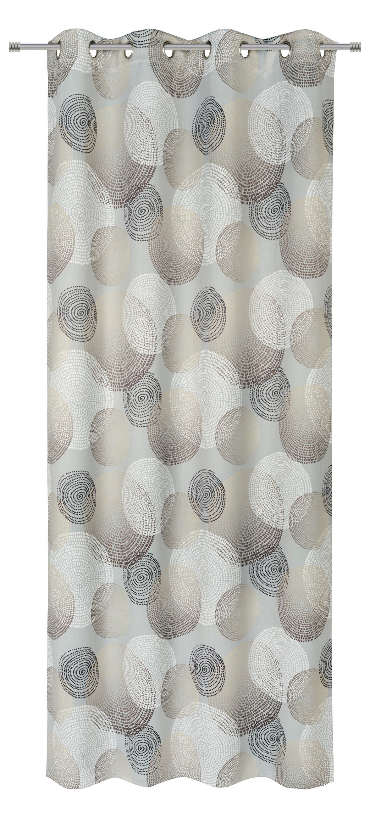 ZÁVĚS S OČKY, neprůsvitné, 135/245 cm - přírodní barvy, Basics, textil (135/245cm) - Esposa