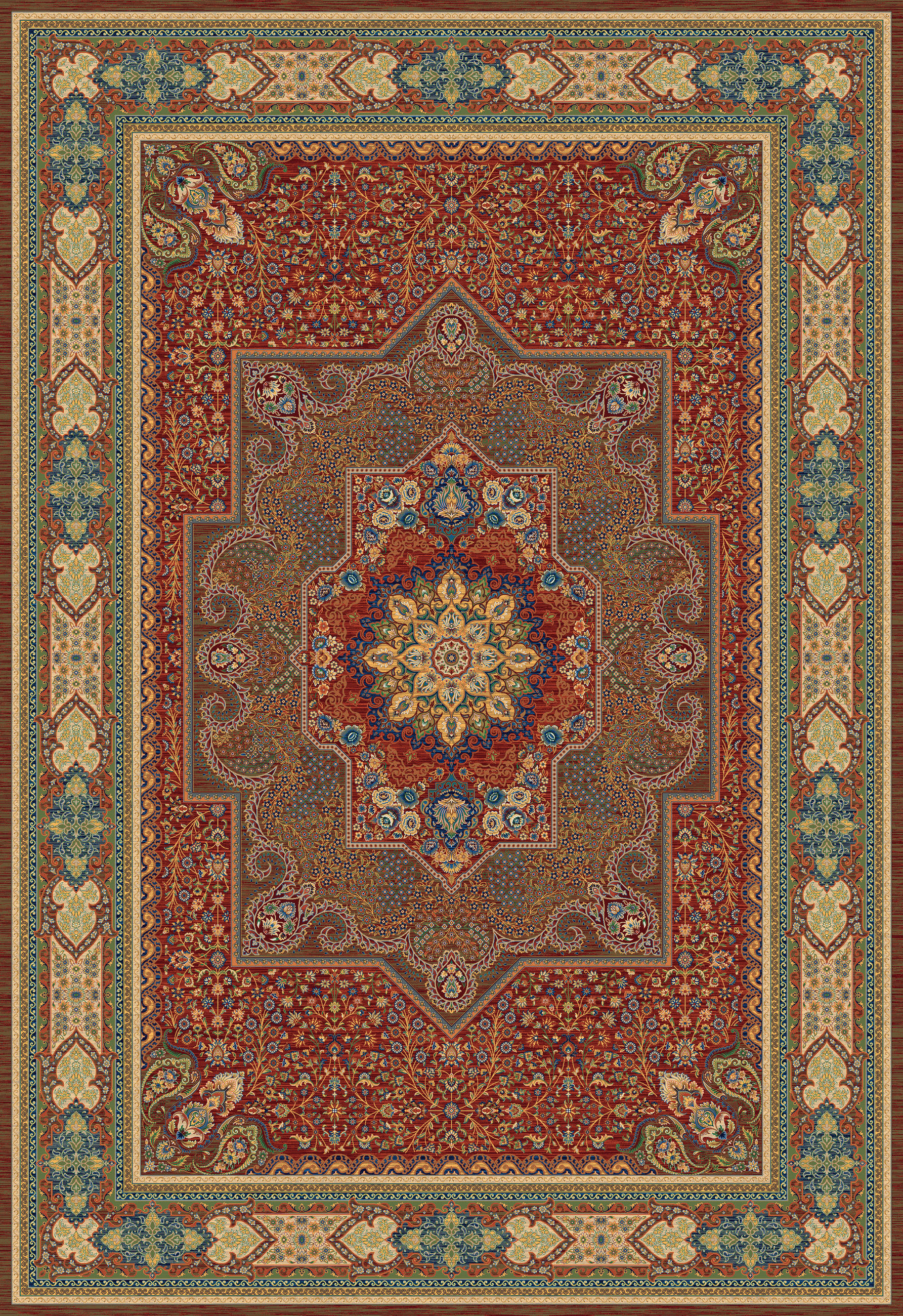 VINTAGE SZŐNYEG   - piros, Design, textil (120/160cm) - Dieter Knoll