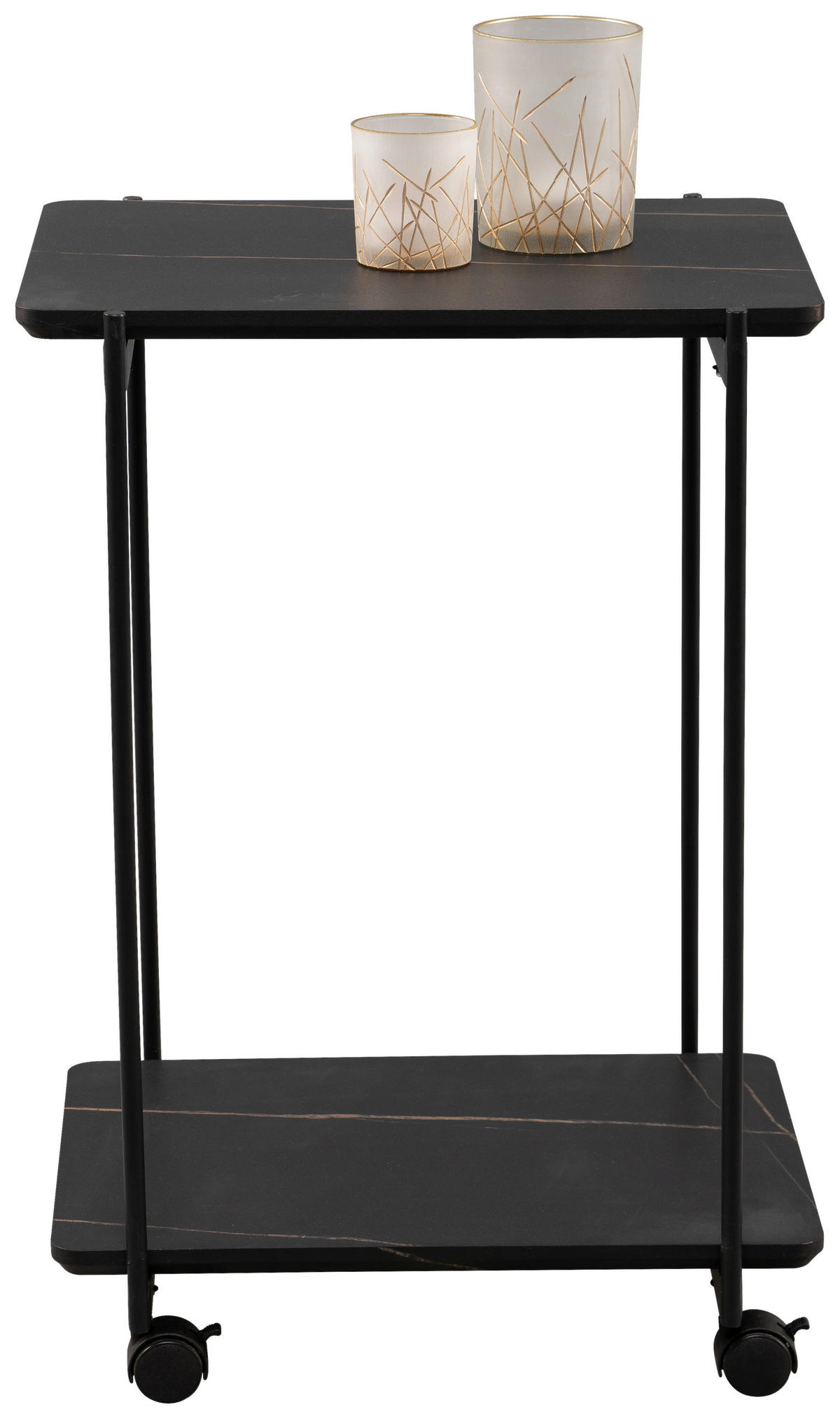BEISTELLTISCH 45/37/65 cm Schwarz, Dunkelbraun  - Dunkelbraun/Schwarz, Basics, Holzwerkstoff (45/37/65cm)