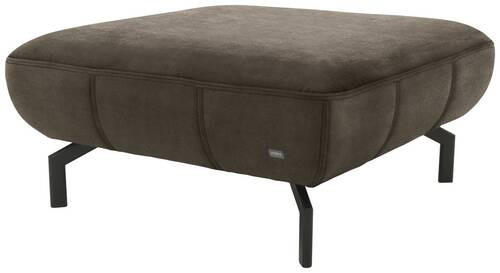 HOCKER Webstoff Dunkelgrün  - Dunkelgrün/Schwarz, Design, Textil/Metall (83/44/83cm) - LOOKS by W.Joop