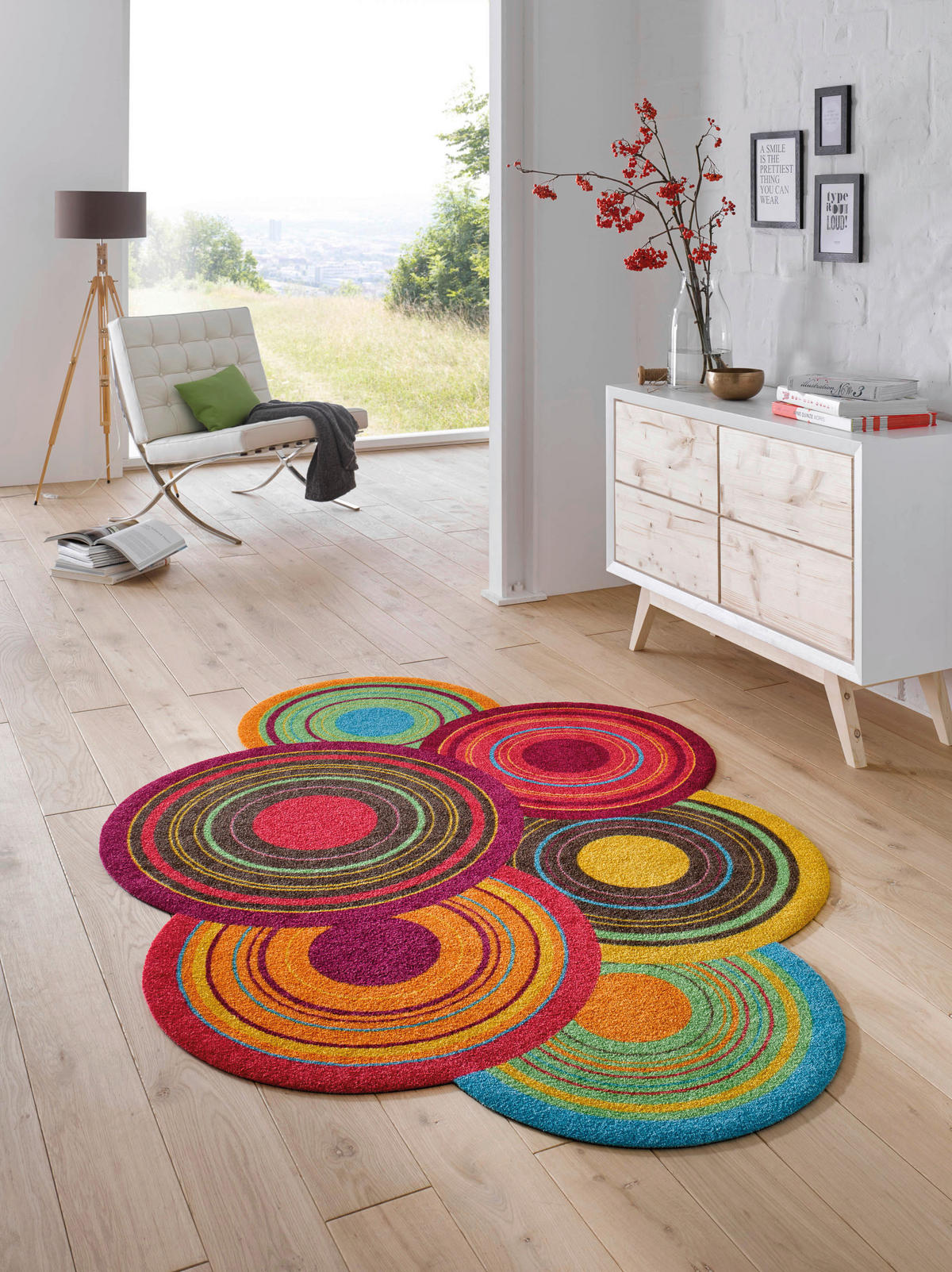 COVOR CU ȚESĂTURĂ PLATĂ Cosmic Colours  - multicolor, Konventionell, plastic/textil (70/120cm) - wash+dry