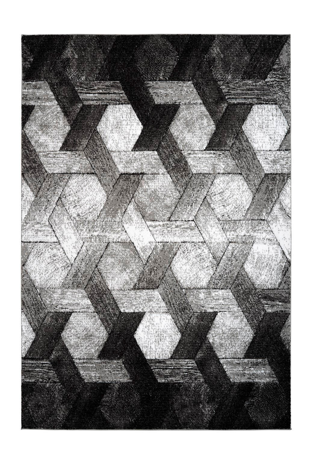 TEPPICH 160/230 cm Dominica - Tanetane Silber Grau  - Grau, KONVENTIONELL, Textil (160/230cm)