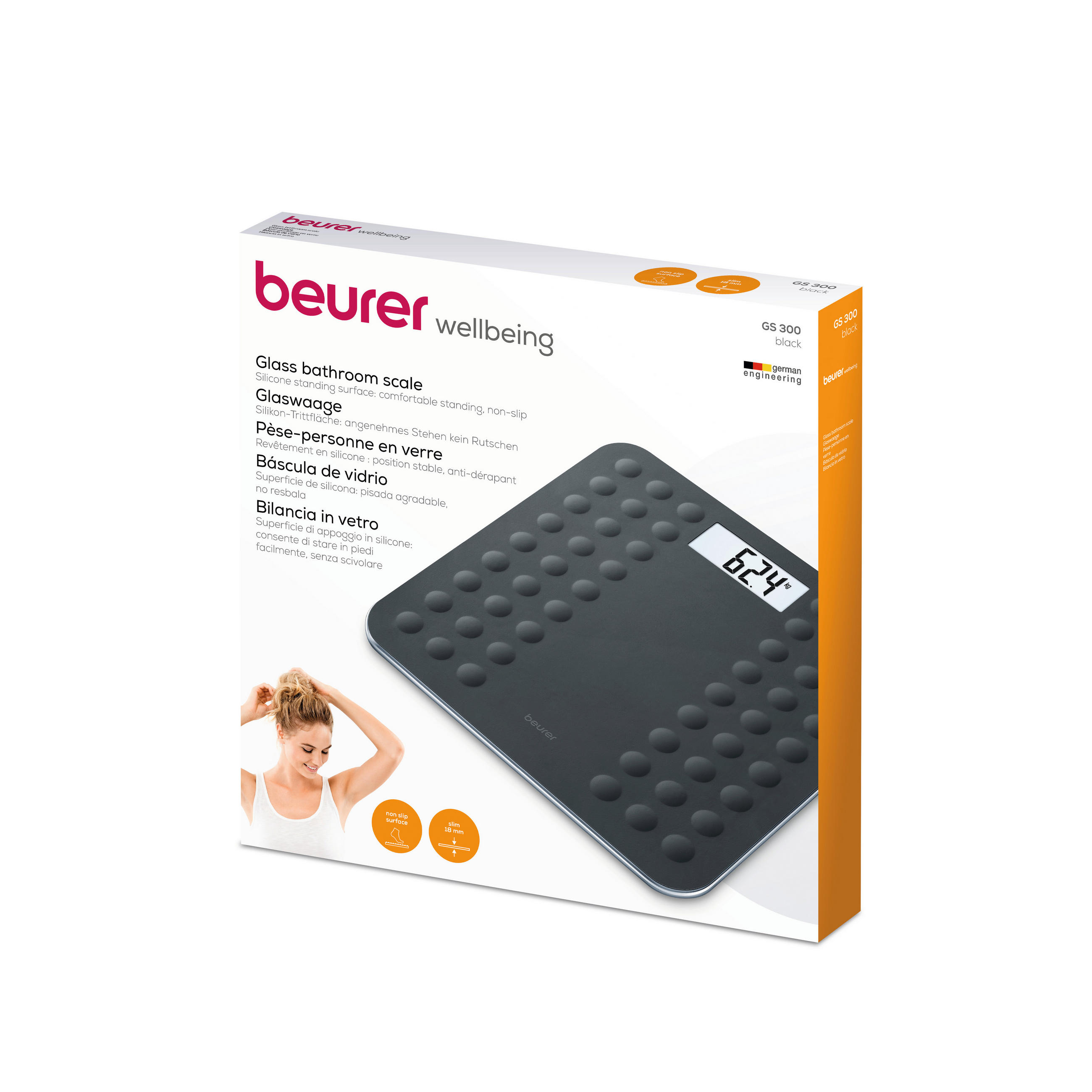 PERSONENWAAGE - Schwarz, Basics (34,6/4,4/31,4cm) - Beurer