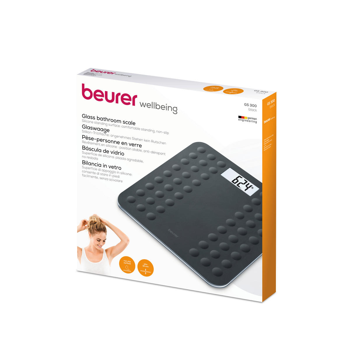 PERSONENWAAGE - Schwarz, Basics (34,6/4,4/31,4cm) - Beurer