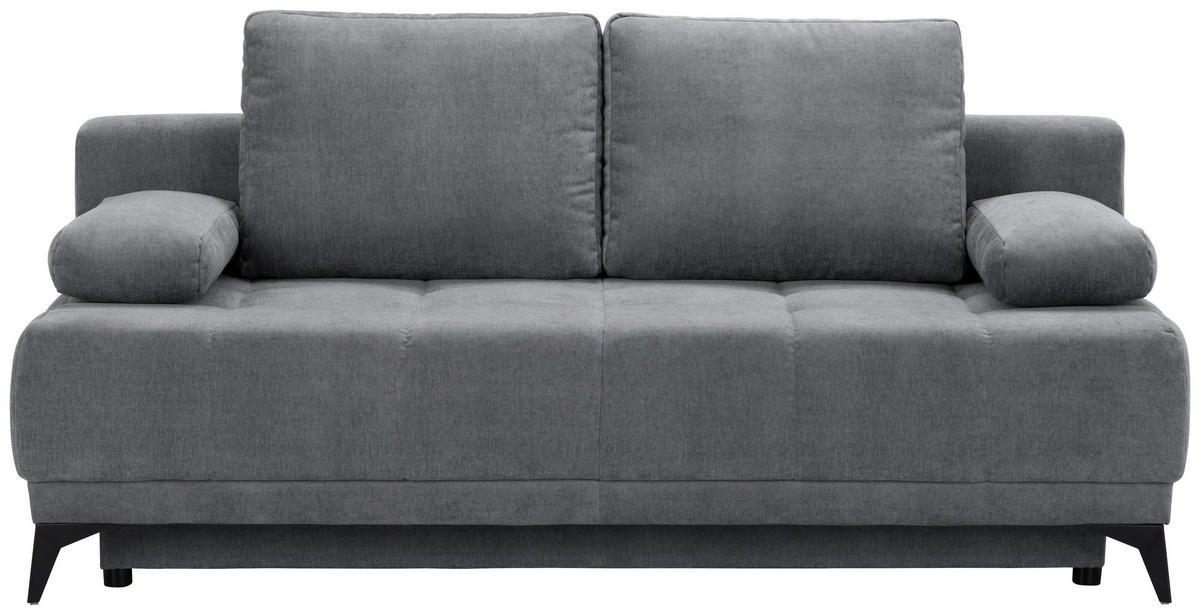 BÄDDSOFFA i flatväv mörkgrå  - mörkgrå/grå, Modern, textil (195/77/100cm) - MID.YOU